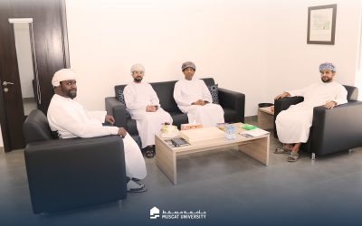 Meeting with Dr. Jamal Al-Sabahi and Engineer Ahmed Al-Ghafri from Sultan Qaboos University.