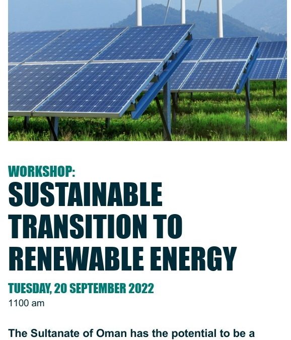 Workshop about “Transformation towards renewable energy sources in the Sultanate”
